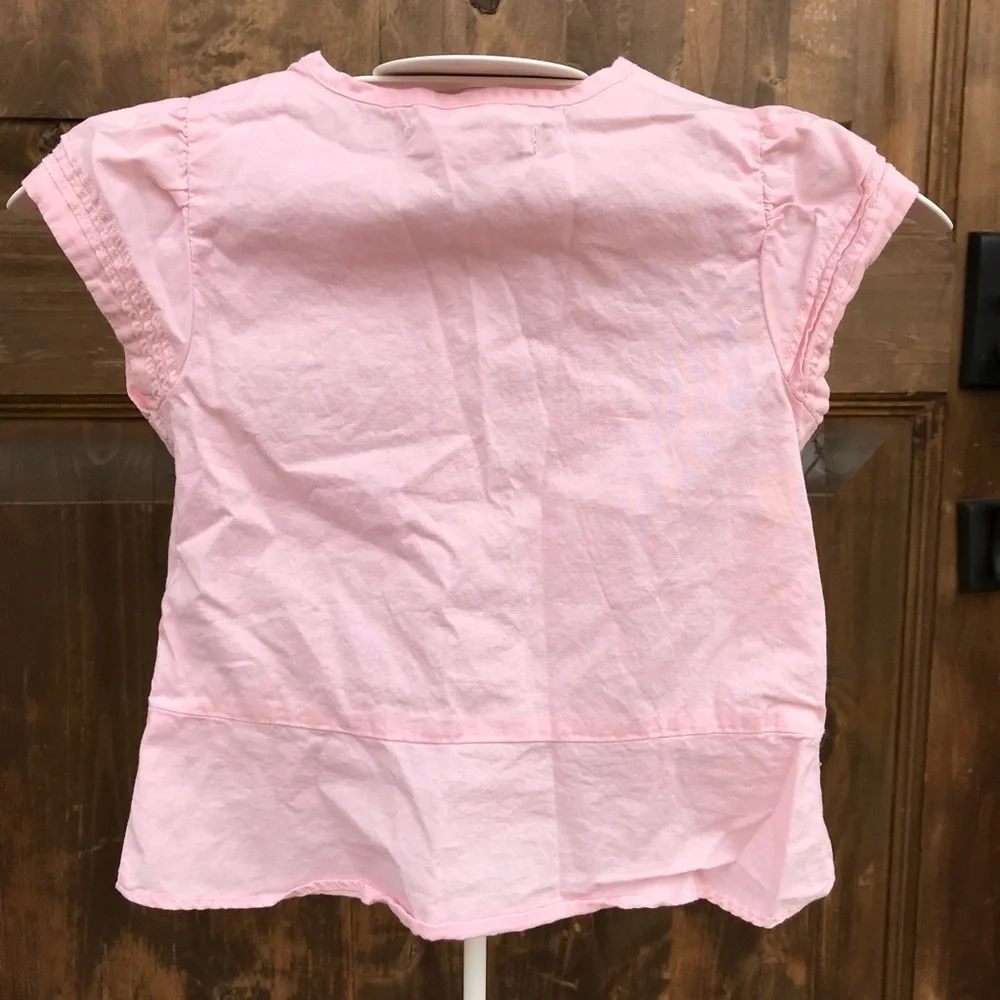 Janie & Jack Baby girl pale pink button down blouse - Picture 2 of 3